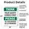 Signmission Safety Culture Sign, 18 in Width, Plastic, Rectangle, Bilingual OS-2PACK-TS-P-1824-L-11895 - alternate 8
